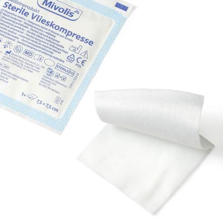 Mivolis Sterile Kompressen 7,5 cm x 7,5 cm, 10 St