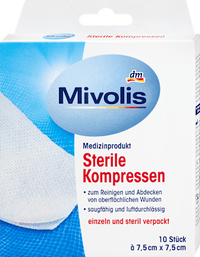 Mivolis Steriele kompressen, 10 stuks