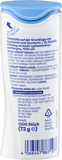 Mivolis Süßstoff Tabletten, 1.200 St