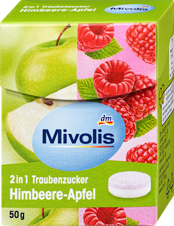 Traubenzucker 2in1, Himbeere-Apfel, 50 g