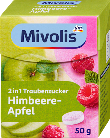 Traubenzucker 2in1, Himbeere-Apfel, 50 g