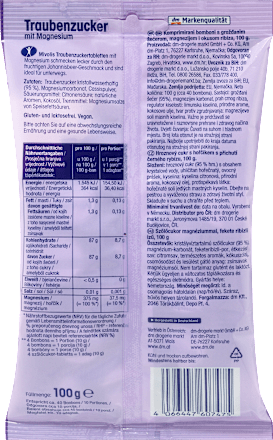 Mivolis Dextrose, krenten met magnesium, 100 g