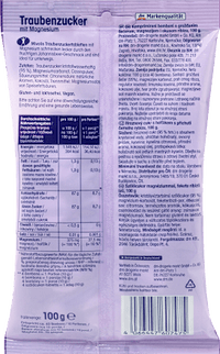 Mivolis Dextrose, krenten met magnesium, 100 g