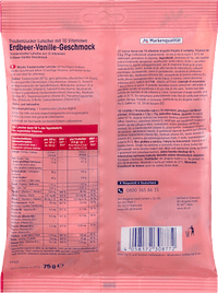 Traubenzucker, Lutscher Erdbeer-Vanille für Kinder, 75 g