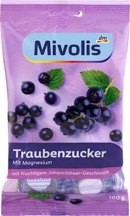 Traubenzucker mit Magnesium, Johannisbeer-Geschmack, 100 g