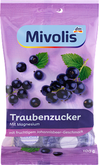 Traubenzucker mit Magnesium, Johannisbeer-Geschmack, 100 g