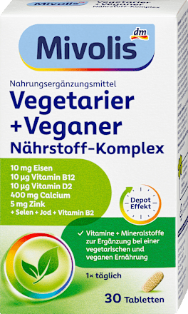 Vegetarier und Veganer Nährstoff-Komplex Tabletten 30 St, 46 g