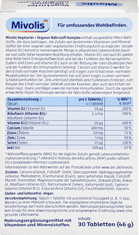 Vegetarier und Veganer Nährstoff-Komplex Tabletten 30 St, 46 g