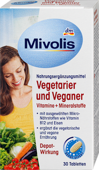 Vegetariërs en veganisten Vitaminen + Mineralen, tabletten 30 stuks, 46 g