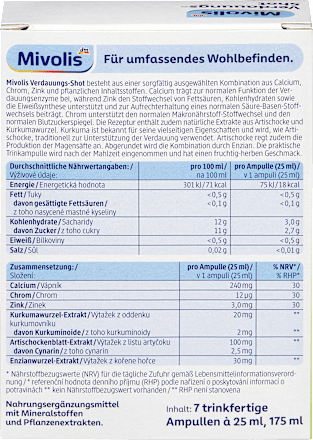 Verdauungsshot Ampullen 7 Stück à 25 ml, 175 ml
