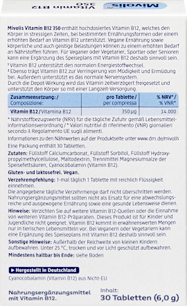 Vitamin B12 350 Mini-Tabletten 30 St, 6 g