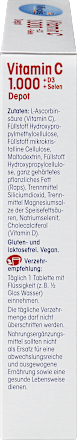 Vitamin C 1000 + D3 + Selen Depot 30 St, 42 g Mivolis
