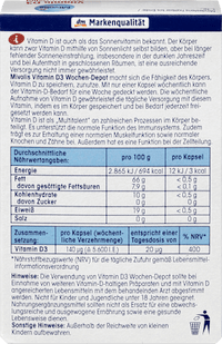 Vitamin D3 5600 I.E. Wochen-Depot Weichkapseln 12 St., 5 g Mivolis