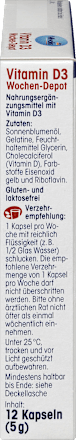 Vitamin D3 5600 I.E. Wochen-Depot Weichkapseln 12 St., 5 g Mivolis