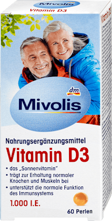 Vitamine D3 parels 1000 IE 60 stuks, 13,3 g
