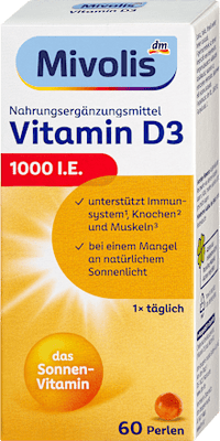 Vitamin D3 Perlen 1000 I.E. 60 St, 13,3 g