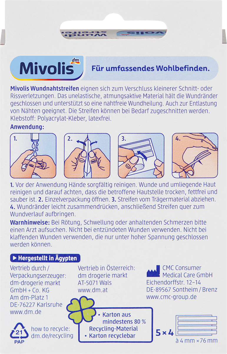 Mivolis Wundnahtstreifen, 20 St