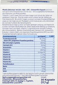 Zellschutz mit Q10 + NAC + OPC + Astaxanthin Kapseln 30 St, 17,7 g