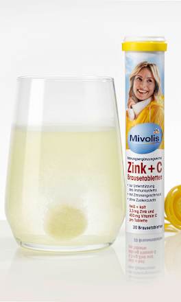 Zink + C Brausetabletten 20 St., 82 g Mivolis