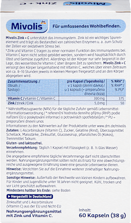 Zink + C Kapseln 60 St, 38 g