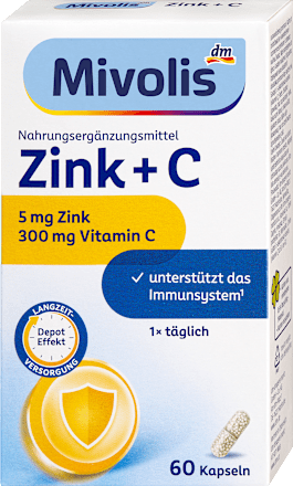Zink + C Kapseln 60 St, 38 g