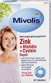 Zink + Histidine + Cysteïne Depot, tabletten 40 stuks, 19 g