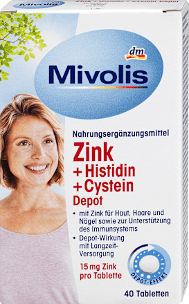 Zink + Histidine + Cysteïne Depot, tabletten 40 stuks, 19 g