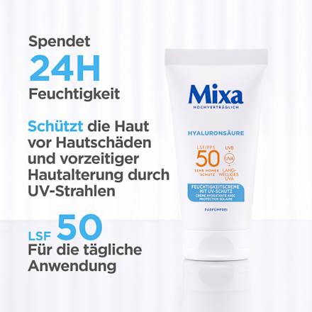 Feuchtigkeitscreme LSF 50, 50 ml Mixa