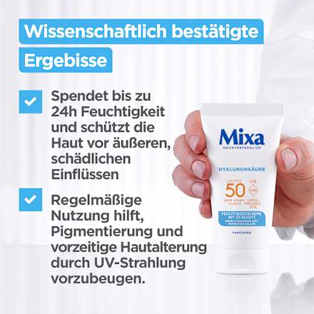 Feuchtigkeitscreme LSF 50, 50 ml Mixa
