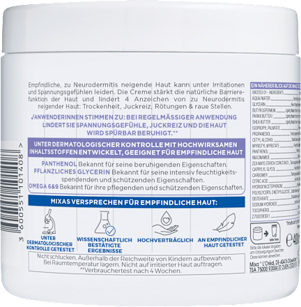 Pflegecreme Panthenol Comfort, 400 ml