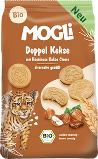 Kinderkekse Doppel Kekse mit Haselnuss Kakao Creme ab 3 Jahren, 95 g