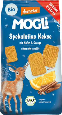 MOGLi Biscuits pour enfants Spéculoos à l'avoine & à l'orange dès 3 ans, 125 g