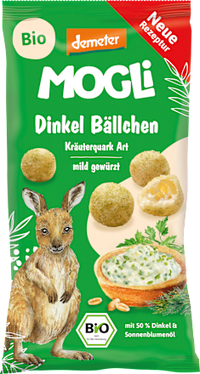 Kindersnack Dinkel Bällchen Kräuterquark Art ab 3 Jahren, 40 g