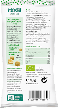 Kindersnack Dinkel Bällchen Kräuterquark Art ab 3 Jahren, 40 g