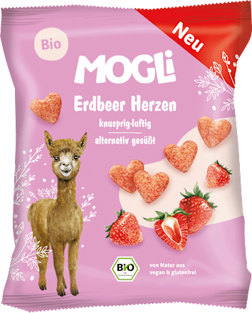 Kindersnack Erdbeer Herzen ab 3 Jahren, 30 g