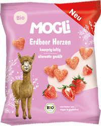 Kindersnack Erdbeer Herzen ab 3 Jahren, 30 g