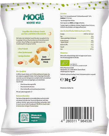 Kindersnack Erdnuss Flips mit Kichererbsen, ab 3 Jahre, 30 g