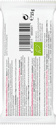 Kindersnack Himbeer Waffeln, 15 g