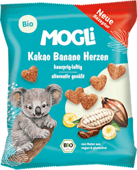 Kindersnack Kakao Banane Herzen ab 3 Jahren, 30 g