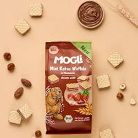 Kindersnack Mini Kakao Waffeln mit Haselnüssen, 75 g