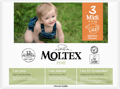Windeln Pure Gr. 3 Midi  (4-9 kg), 33 St