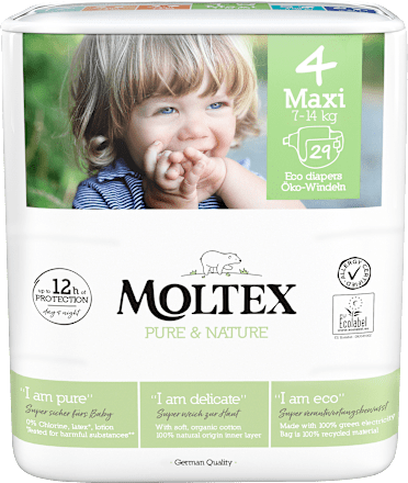 Pure &amp; Nature Luiers Maat 4 Maxi (7-14 kg), 29 stuks
