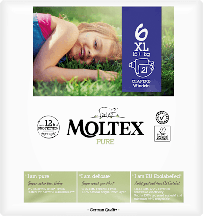 Windeln Pure & Nature Gr. 6 XL (16+ kg), 21 St