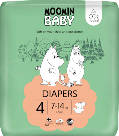 Windeln Gr. 4 (7-14 kg), 42 St Moomin Baby