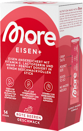Eisen+ Sticks 14 St, Rote Beeren Geschmack, 56 g