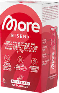 Eisen+ Sticks 14 St, Rote Beeren Geschmack, 56 g