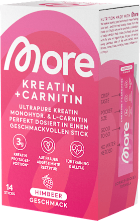 Kreatin + Carnitin Sticks 14 St, Himbeer Geschmack, 70 g