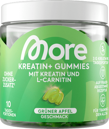 Kreatin+ Gummies 30 St, Grüner Apfel Geschmack, 150 g