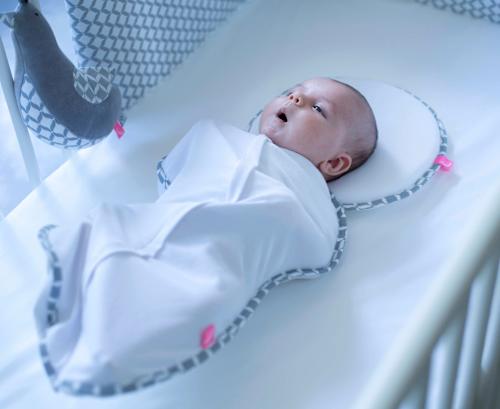 Babykussen ergonomisch met traagschuim, grijs classics, 1 stuk