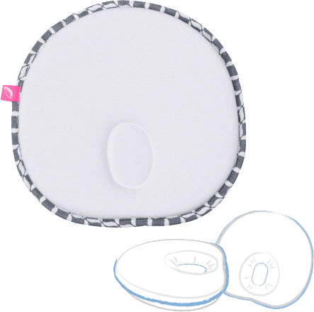 Babykussen ergonomisch met traagschuim, grijs classics, 1 stuk